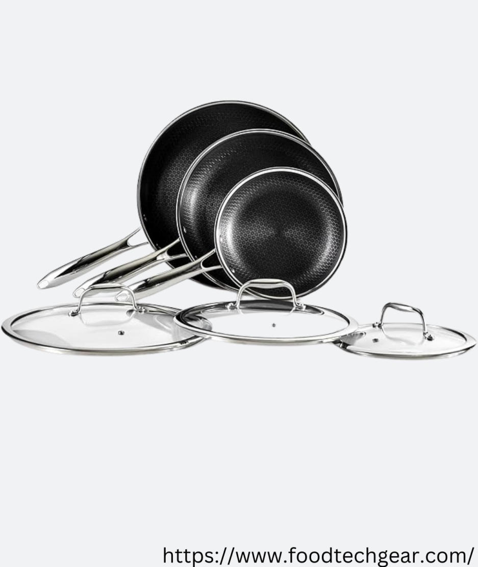 HexClad Hybrid Nonstick Fry Pans: 6-Piece Set