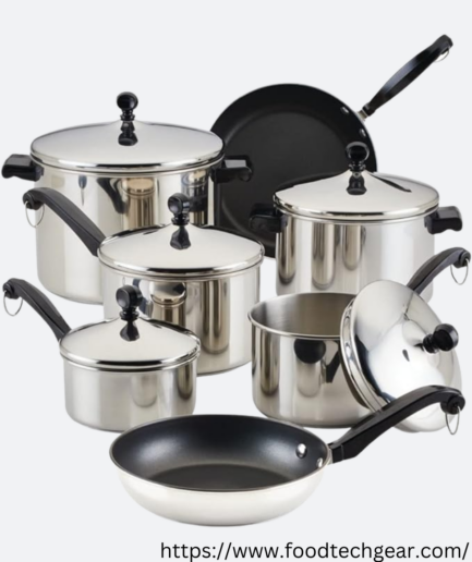 15-Piece Silver Cookware Set